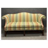 Vintage Upholstered Camelback Loveseat