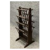 Vintage Wood Magazine/ Newspaper Rack