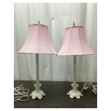 Antique Milk Glass Lamps