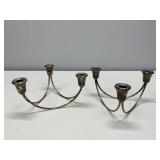 Pair Rare Duchin Silver Co Sterling Candelabra