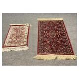 Karastan Red Sarouk Runner and Small Mat