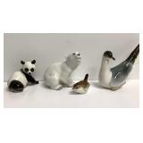 Russian Panda, Polar Bear, Sea Gull and Wren