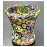 Millefiori Murano Satin Flower Vase