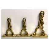 Virginia Metalcrafters Brass Bookends and Doorstop