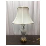 Crystal and Brass Table Lamp