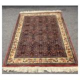 Antique Hand Knotted Indian Sarouk Rug