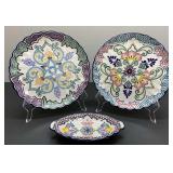 Talavera Ceramic Artistica Plates and Bowl