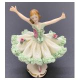Dresden Lace Ballerina with Arm Out Stretched