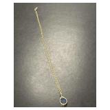 10 KT Chain with Vintage Indigo Pendant