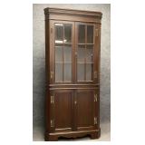 Vintage One Piece Mahogany Corner Cabinet