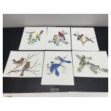 Six Loose Prints of Birds by Sherm Pehrson