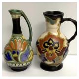 Two Pieces Vintage Gouda Pottery