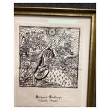 Framed Seasons Greetings Card By Claude Howell