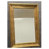 Gold Wood Framed Wall Mirror