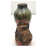 Antique Japanese Sumida Gawa Dragon Vase