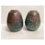 NC Jugtown Pair of Chinese Blue Vases