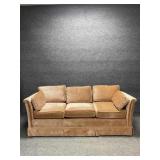 Henredon Skirted Low Profile Upholstered Sofa