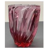 Bohemian Cranberry Vase