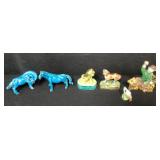 Chinese Blue Horses, Ma With Tiger, Rooster