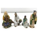 Four Antique Chinese Mudmen