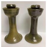 Vintage Candle Holders From Jugtown Pottery NC
