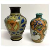 Vintage Signed Gouda Pottery Vases