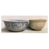Alewine Pottery Bowl and Speckled Glazed Bowl