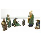 Six Antique Chinese Mudmen