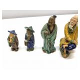 Four Antique Chinese Mudmen