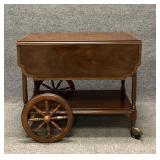 Henkel Harris Mahogany Dropleaf Cart
