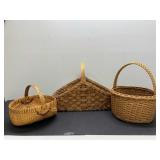 Three Hand Made Baskets, Apples and Crabapples