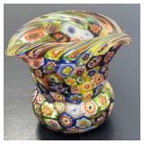 Millefiori Murano Satin Double Spout Pitcher