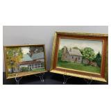 Two Farm House Paintings, OOB