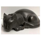 Cast Iron Sleeping Cat Doorstop