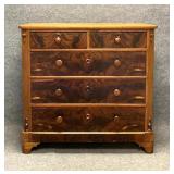 Antique Hardwood Chest with Mahogany Drawers