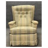 Vintage Striped Upholstered Manual Recliner