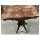 Carved Victorian Table on Castors - Project