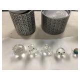 Five Swarovski Animals and Apple