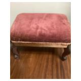 Red Velvet Stool