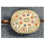 Crewel Embroidered Turtle Stool