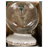 Large Cake Plate, Covered Dish, Bottles