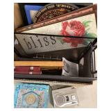 Signs, Frames, Jewelry Box, Cassette Recorder