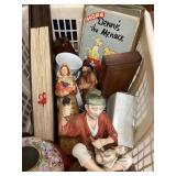 Figurines, Vase, Fan, Jewelry Box, Vintage Books