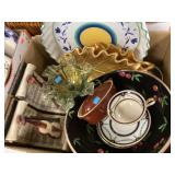 Bookends, Green Glass, Gold Leaf Dishes