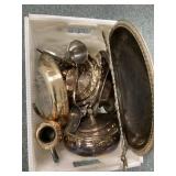 Box of Mostly Silver Plate