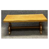 Antique Oak Wood Bench