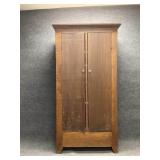 Vintage Primitive Wood Two Door Cabinet