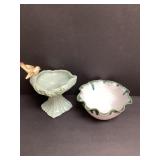 Vintage McCoy Birdbath Planter and Seagrove Bowl