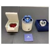 Swarovski Hearts, Crystal Color, Red and Blue