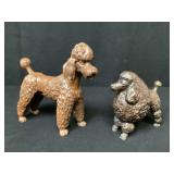 Two Poodle Figurines
